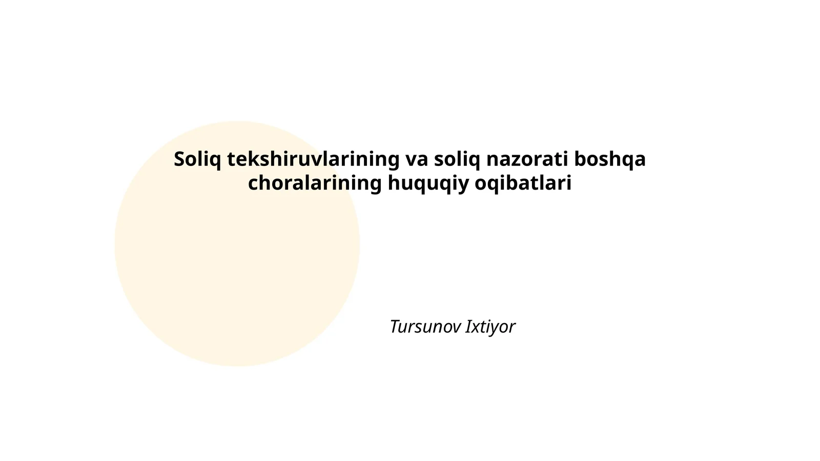 Soliq tekshiruvlarining va soliq nazorati boshqa choralarining huquqiy oqibatlari 1