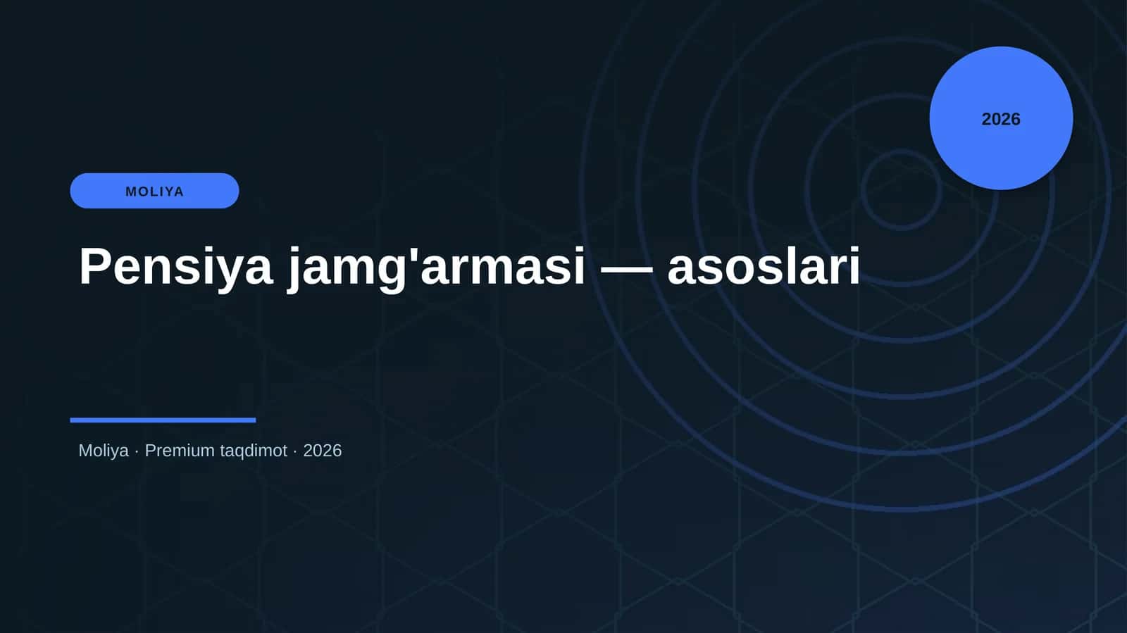 Pensiya jamg'armasi — asoslari 1