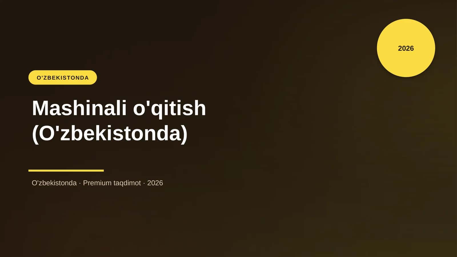 Mashinali o'qitish (O'zbekistonda) 1