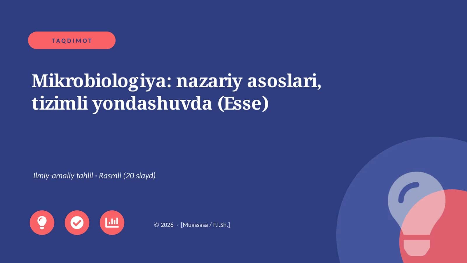Mikrobiologiya: nazariy asoslari, tizimli yondashuvda 1