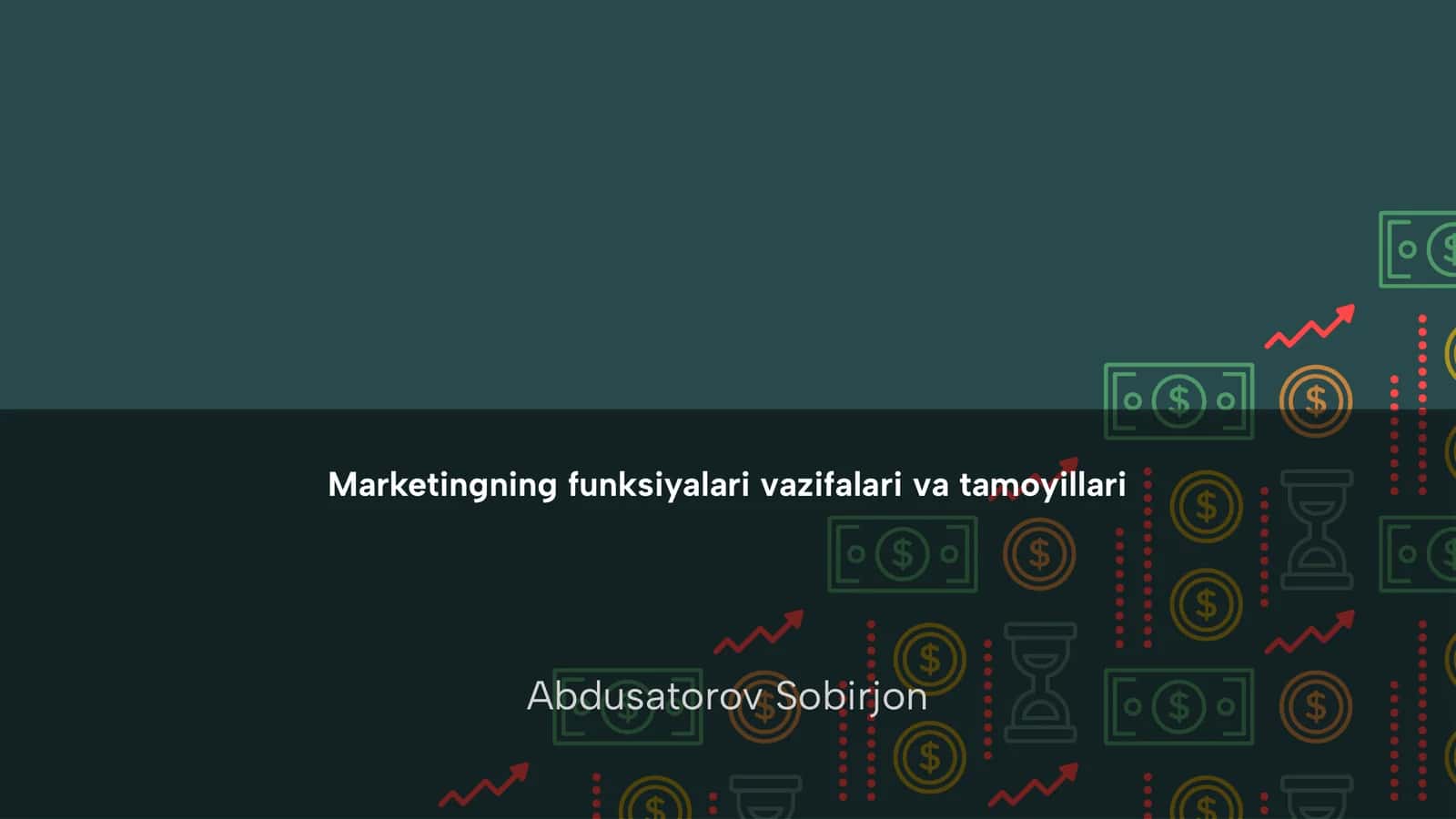 Marketingning funksiyalari vazifalari va tamoyillari 1