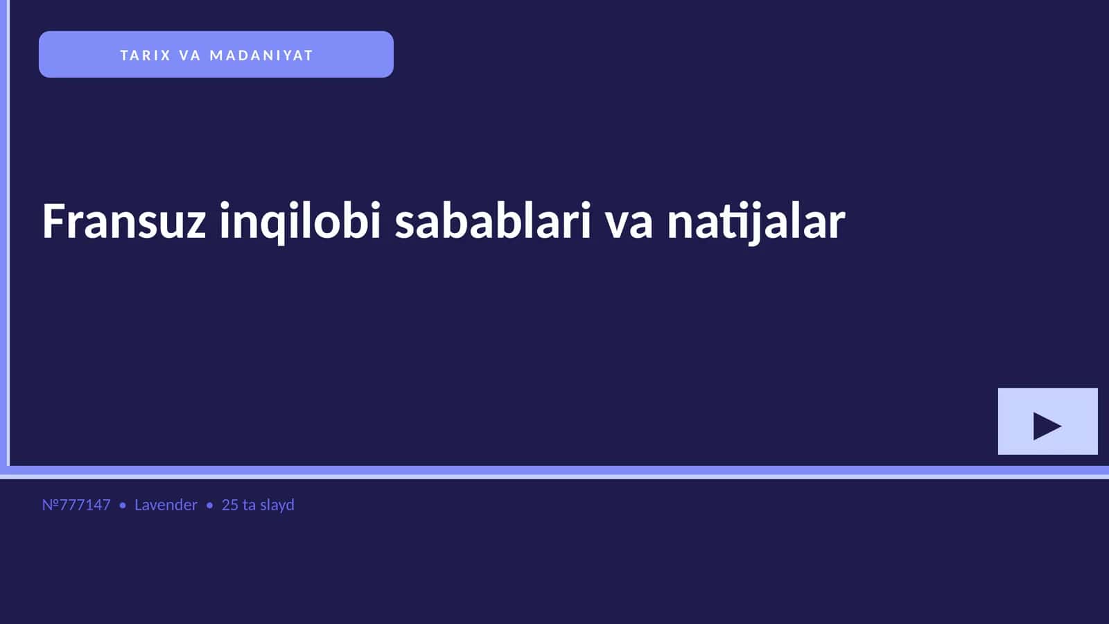 Fransuz inqilobi sabablari va natijalar 1