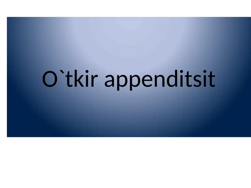 O`tkir appenditsit 1