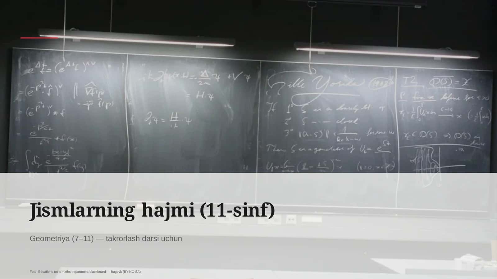 Jismlarning hajmi (11-sinf) 1