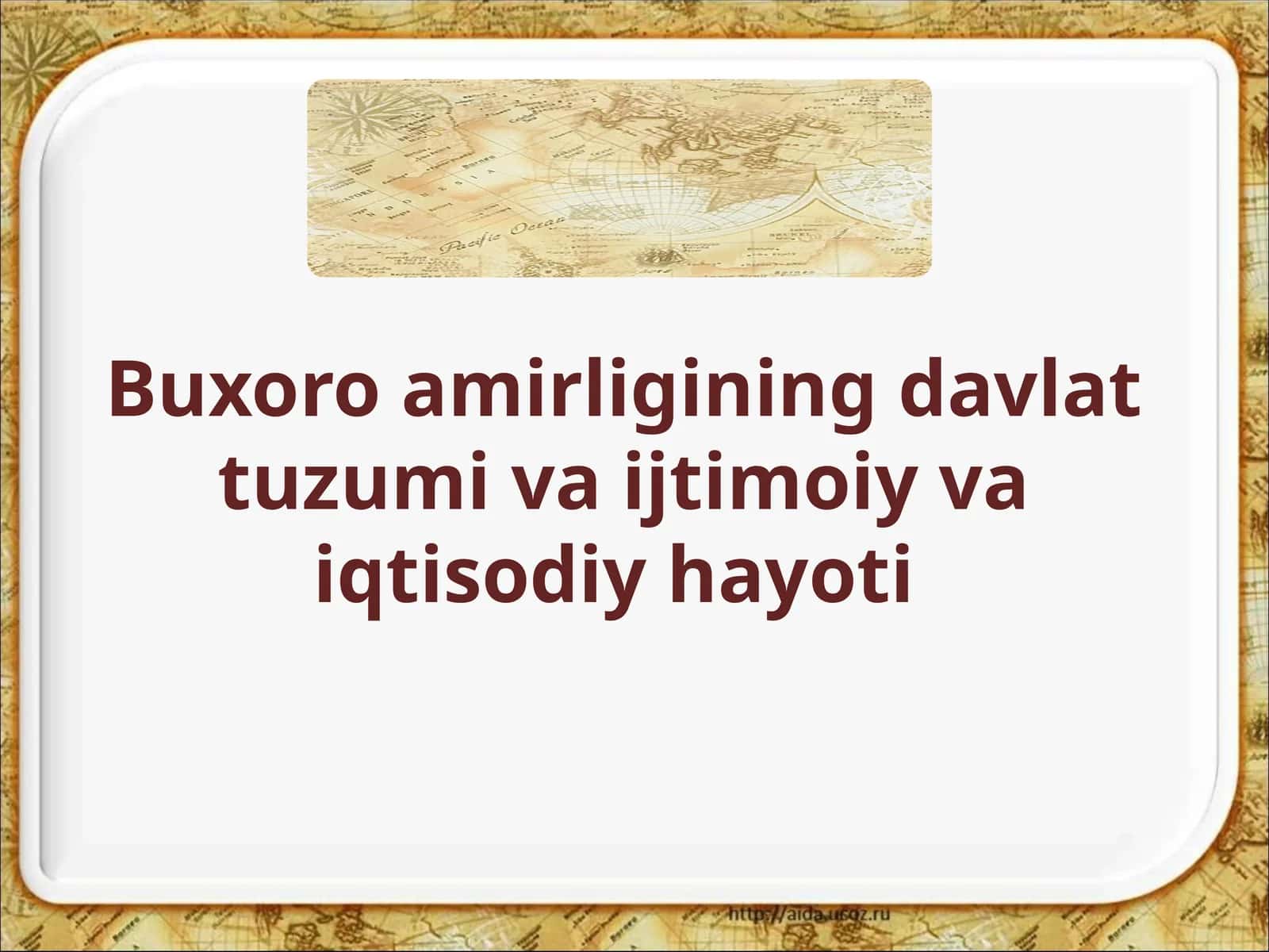 Buxoro amirligining davlat tuzumi va ijtimoiy va iqtisodiy hayoti 1