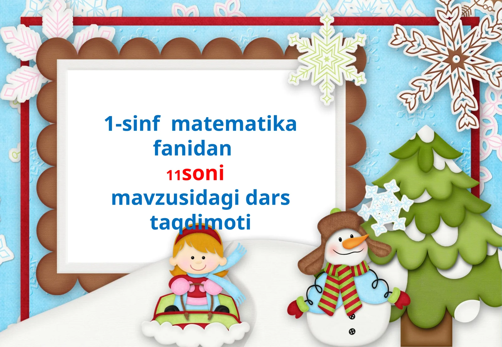 1-sinf matematika 11 soni 1