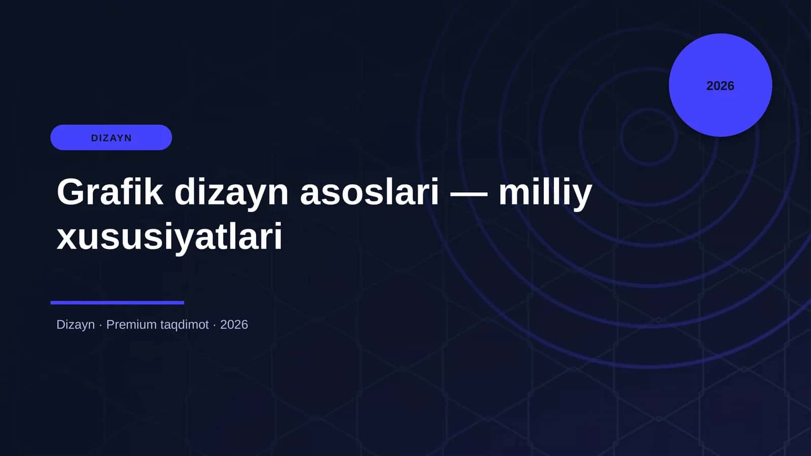Grafik dizayn asoslari — milliy xususiyatlari 1