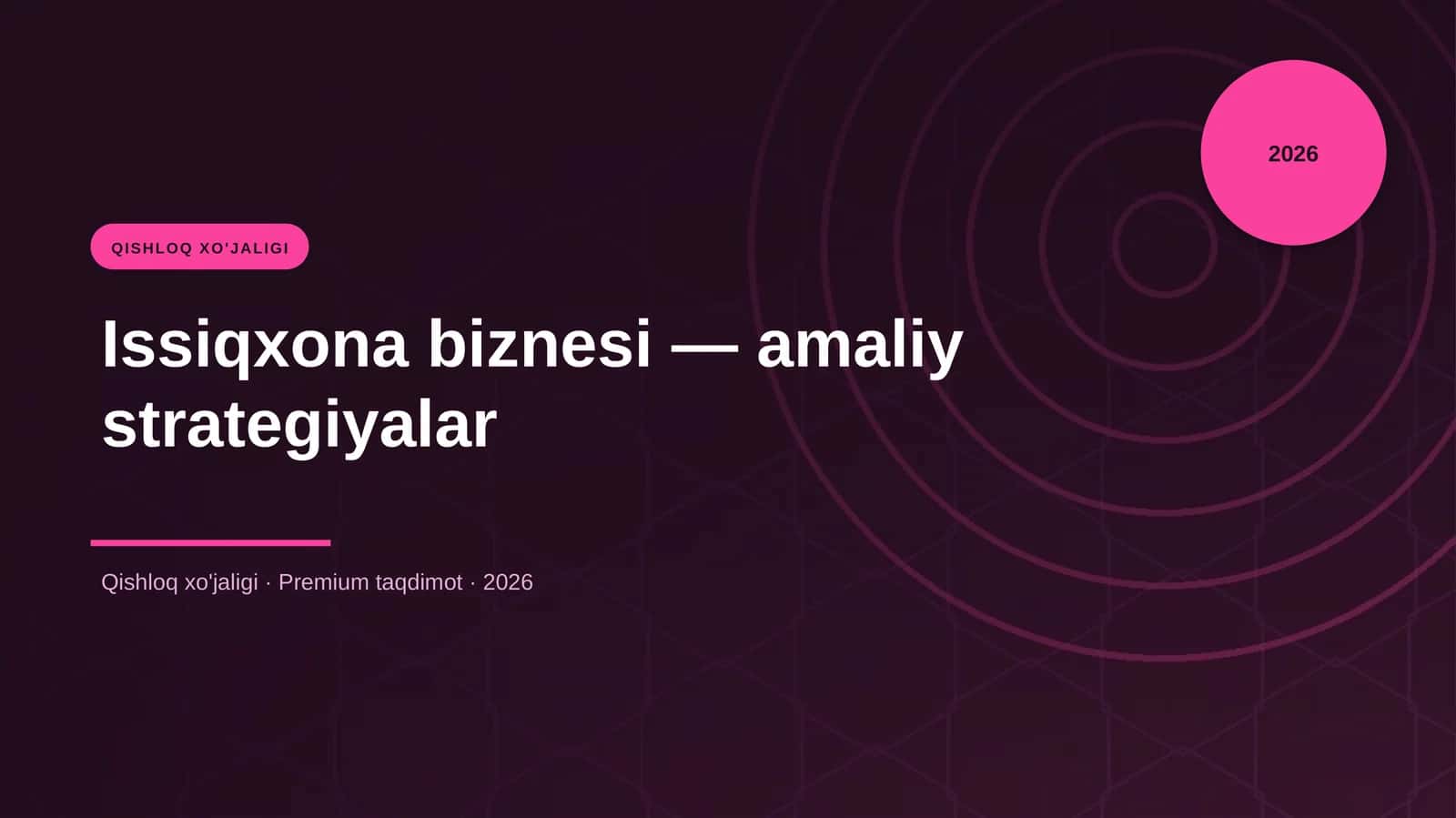 Issiqxona biznesi — amaliy strategiyalar 1