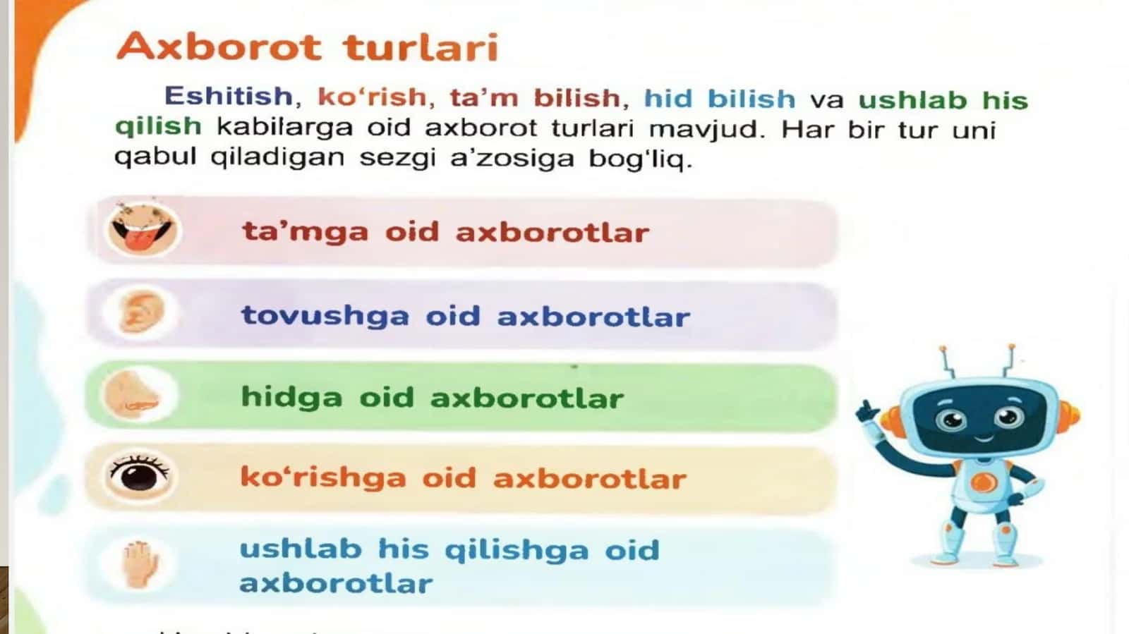 Informatika 2sinf 2dars 1