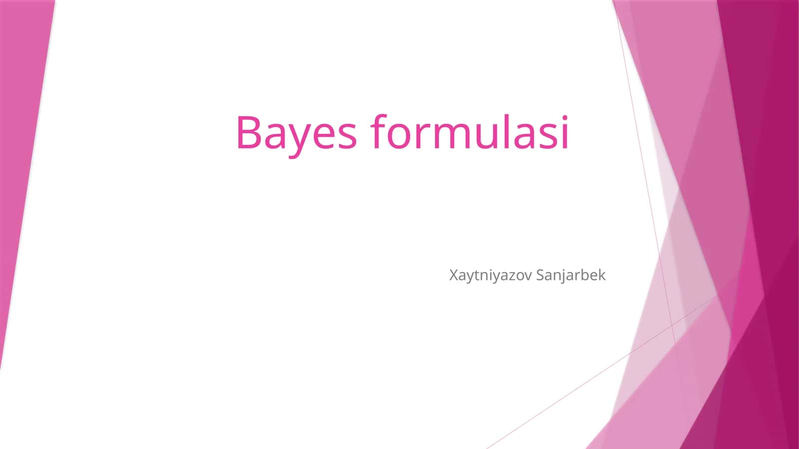 Bayes formulasi 1