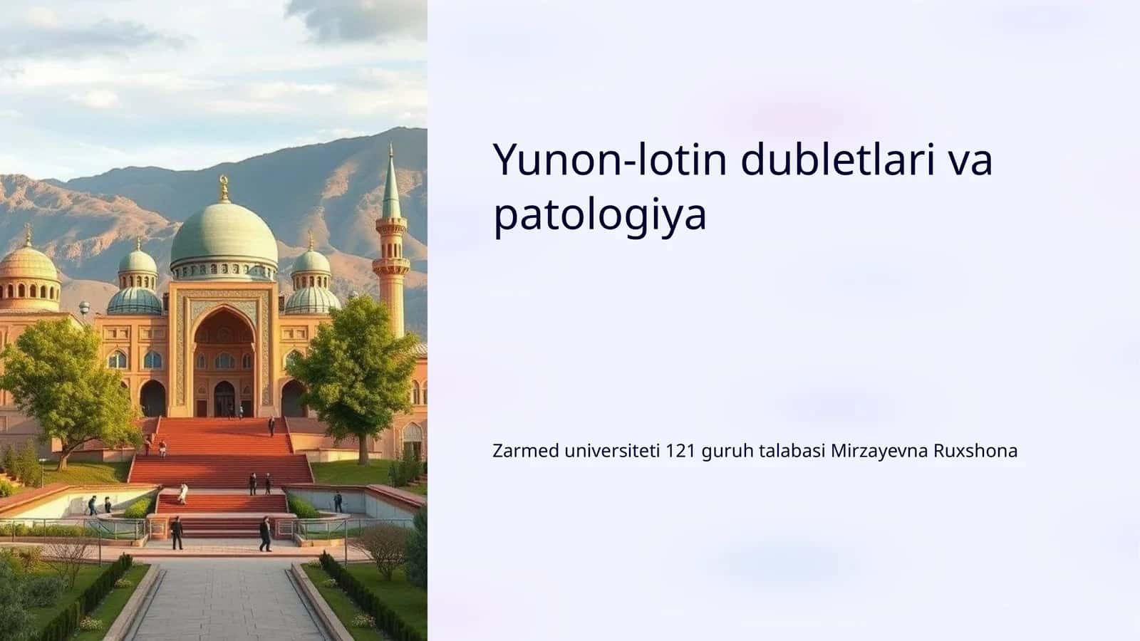 Yunon-lotin dubletlari va patologiya 1