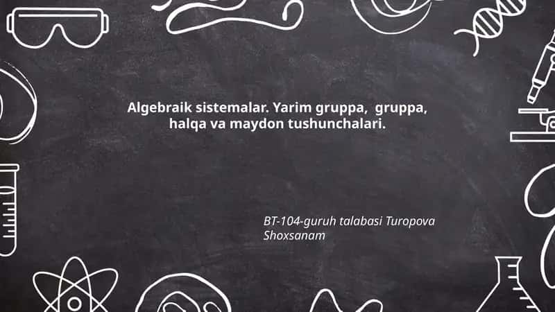 Algebraik sistemalar 1