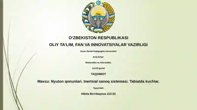 Nyuton qonunlari