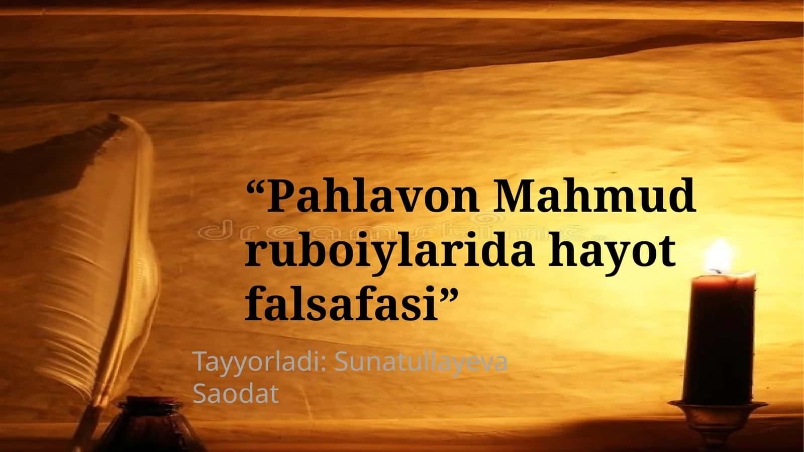 Pahlavon Mahmud ruboiylari da hayot falsafasi 1