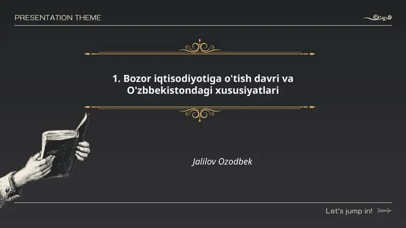 Bozor iqtisodiyotiga o'tish davri va O'zbbekistondagi xususiyatlari 1