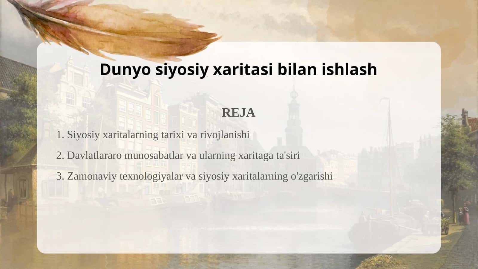 Dunyo siyosiy xaritasi bilan ishlash 1