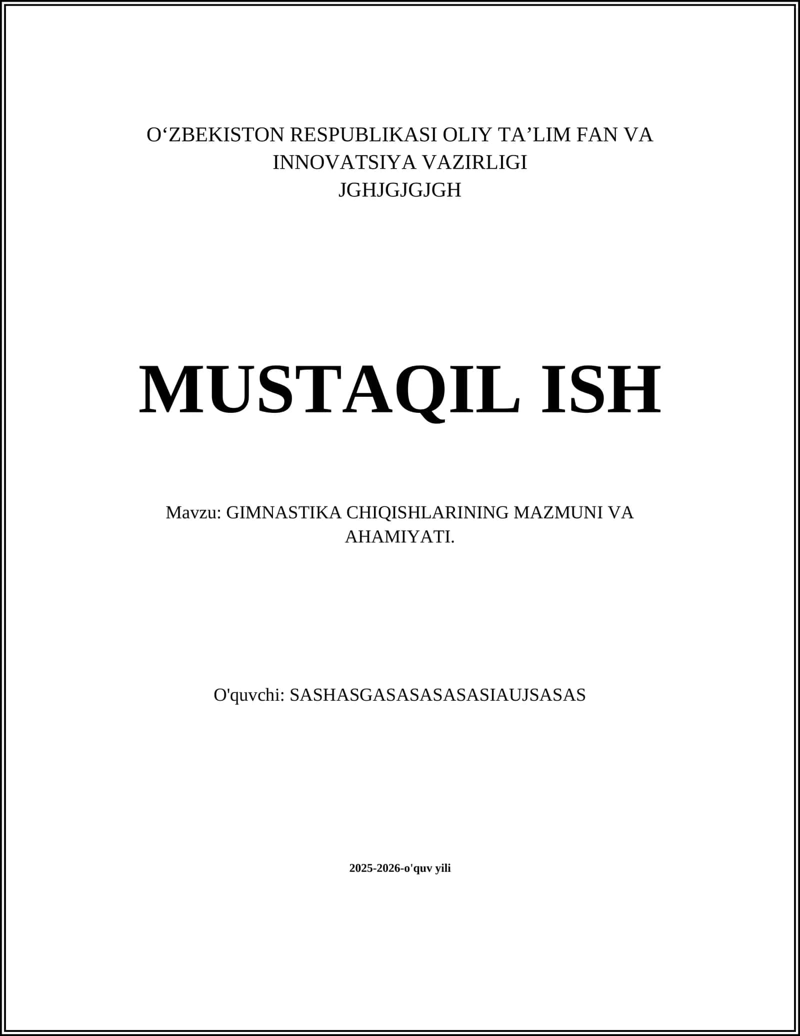 GIMNASTIKA CHIQISHLARINING MAZMUNI VA AHAMIYATI 1