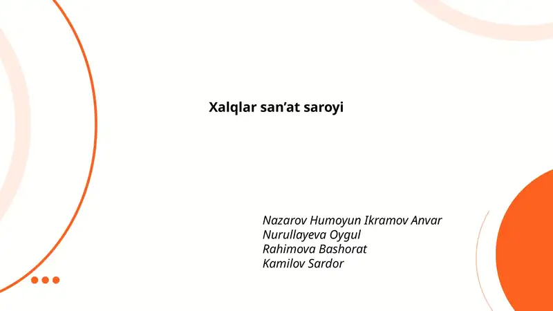 Xalqlar san’at saroyi 1