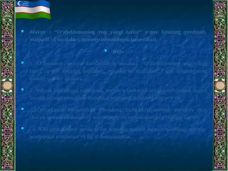 O‘zbеkistonning eng yangi tarixi 1