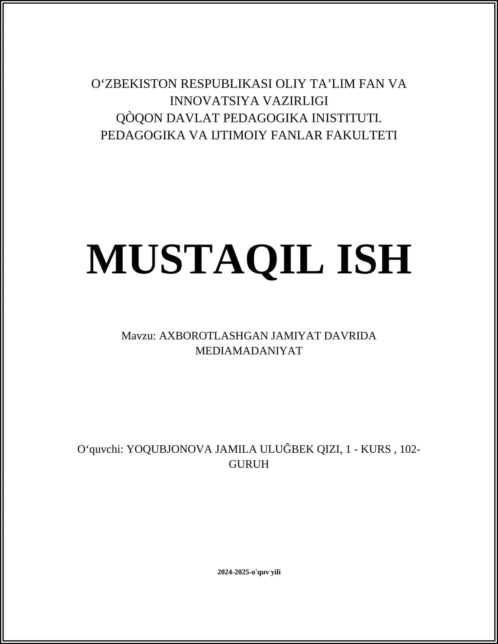 Axborotlashgan jamiyatda mediamadaniyat 1