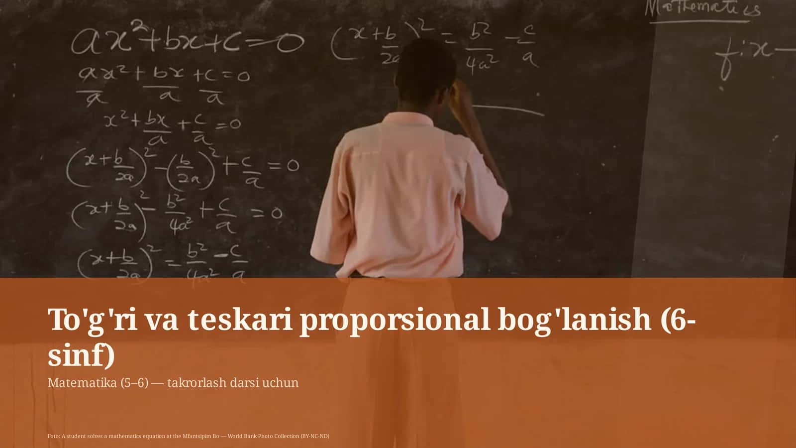 To'g'ri va teskari proporsional bog'lanish (6-sinf) 1