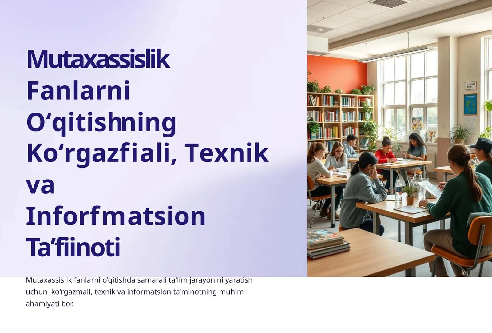 Mutaxassislik Fanlarni O'qitishning Ko'rgazfiali 1