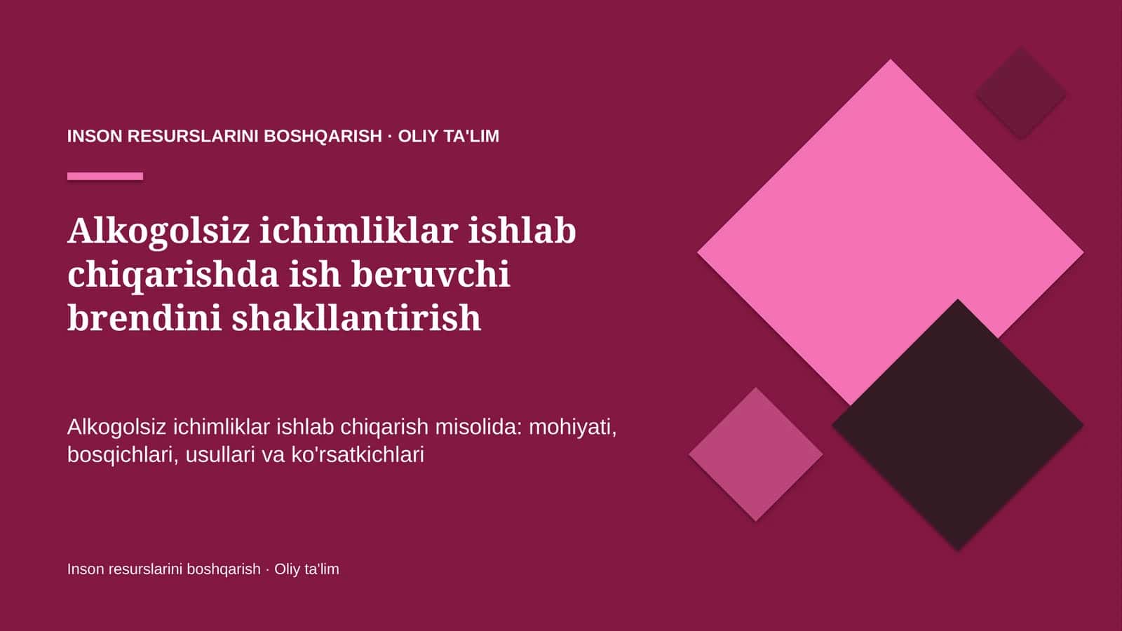 alkogolsiz ichimliklar ishlab chiqarishda ish beruvchi brendini shakllantirish 8809 1
