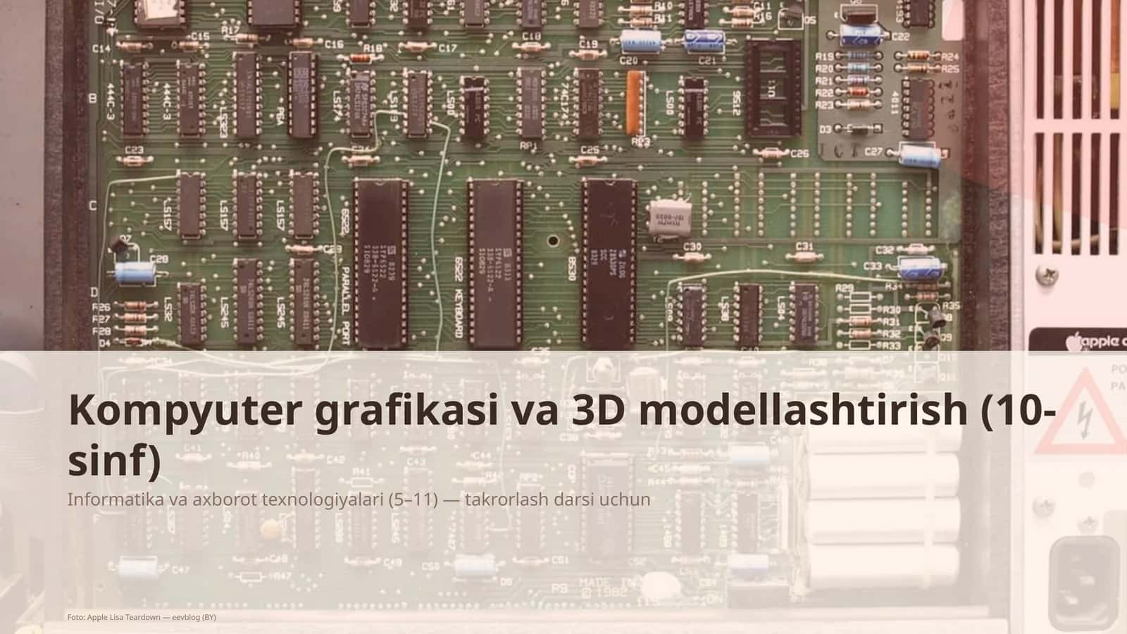 Kompyuter grafikasi va 3D modellashtirish (10-sinf) 1