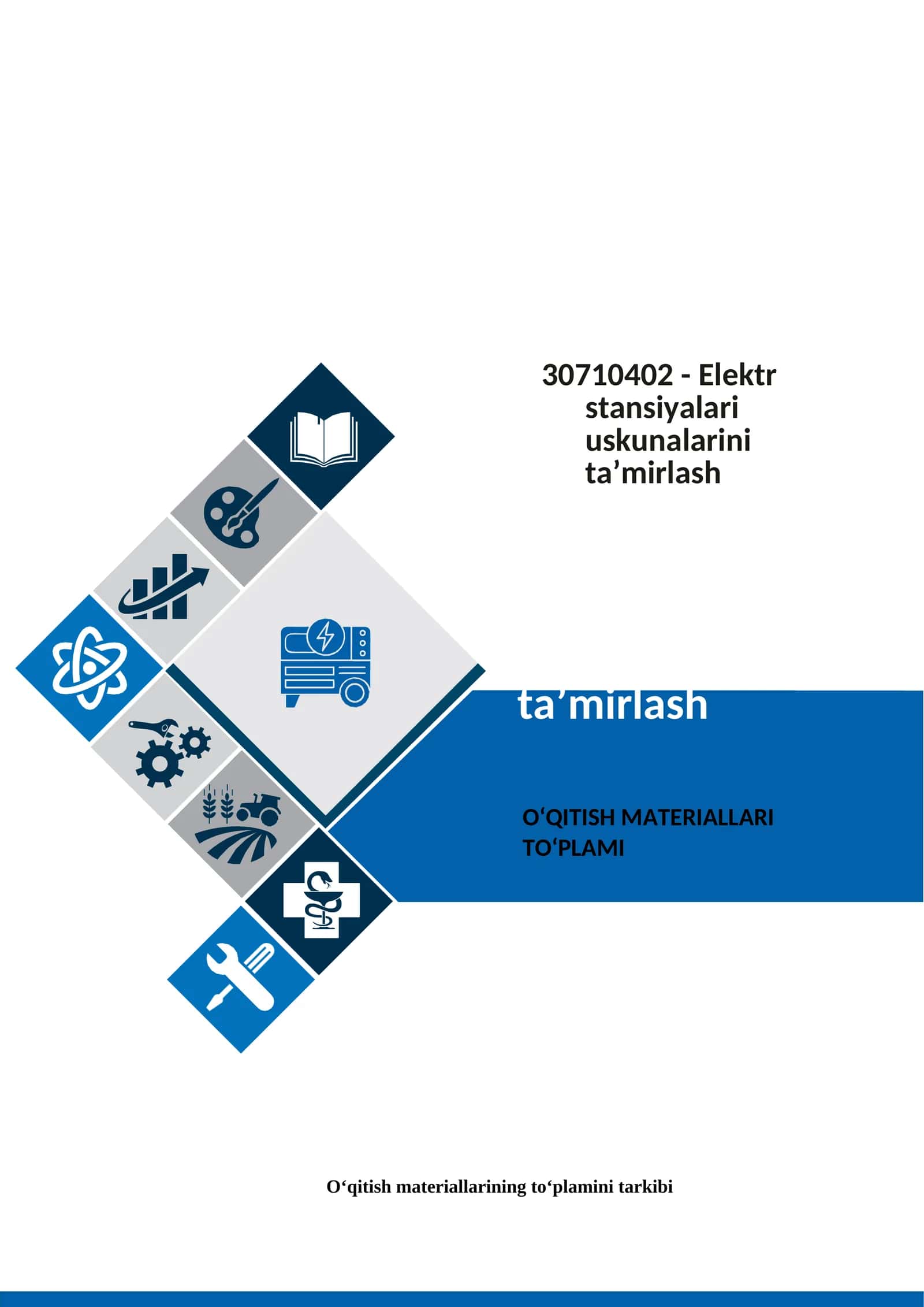 Elektr stansiya qozonlarini ta’mirlash fanidan O‘QITISH MATERIALLARI TO‘PLAMI 1