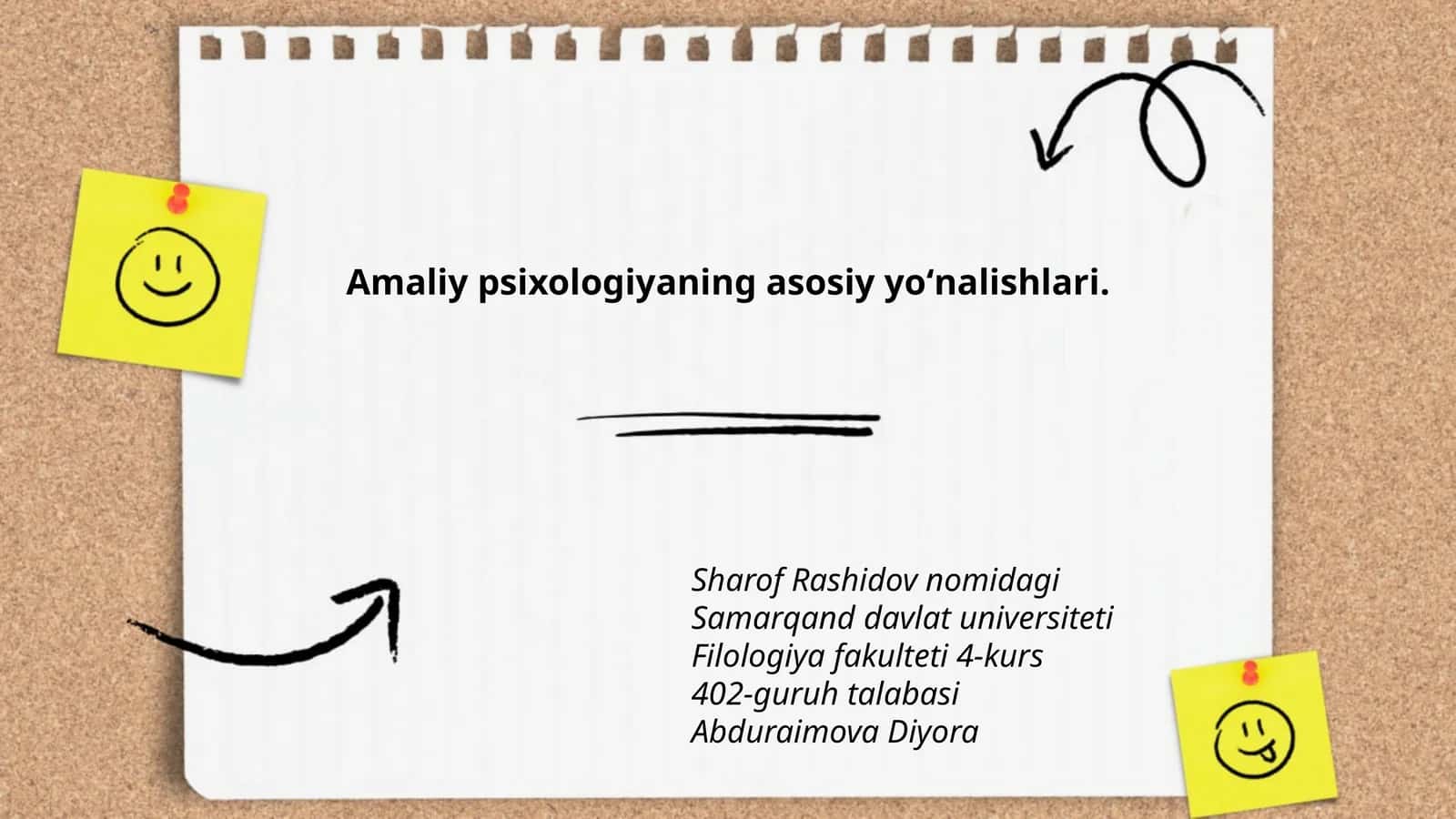 Amaliy psixologiyaning asosiy yoʻnalishlari 1