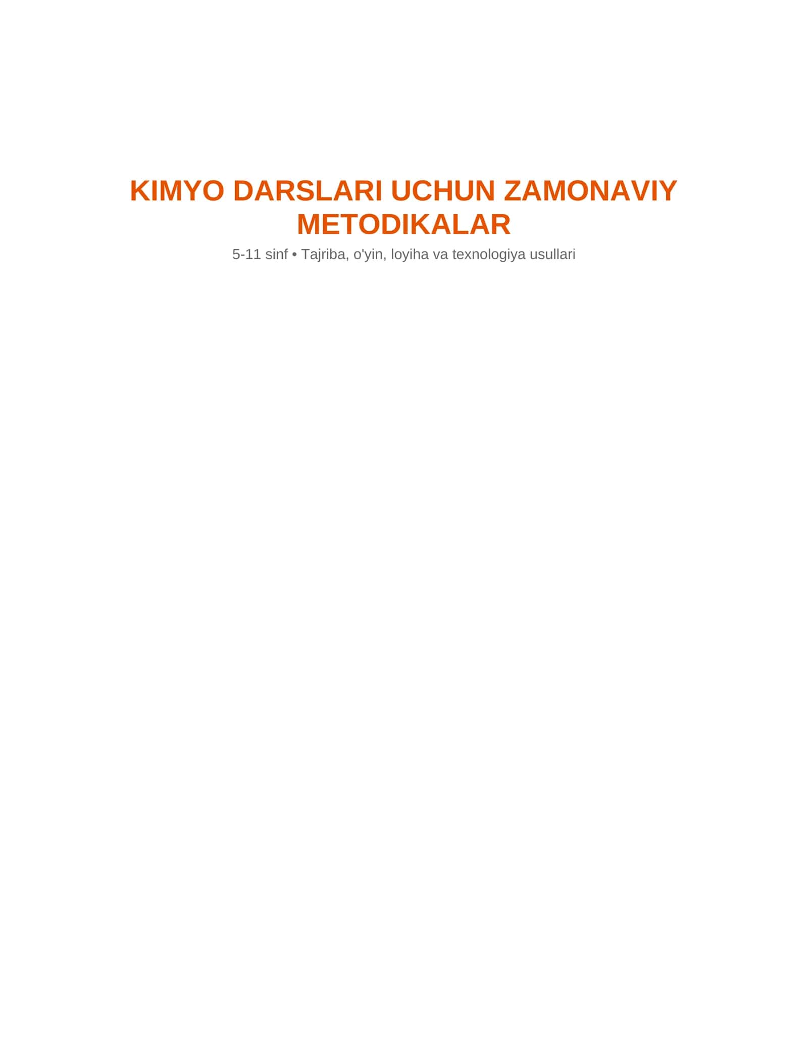 ZAMONAVIY METODIKALAR 1