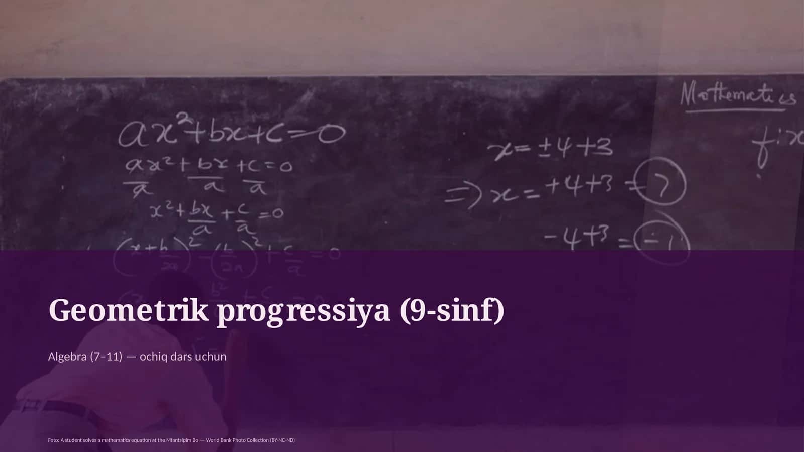 Geometrik progressiya (9-sinf) 1