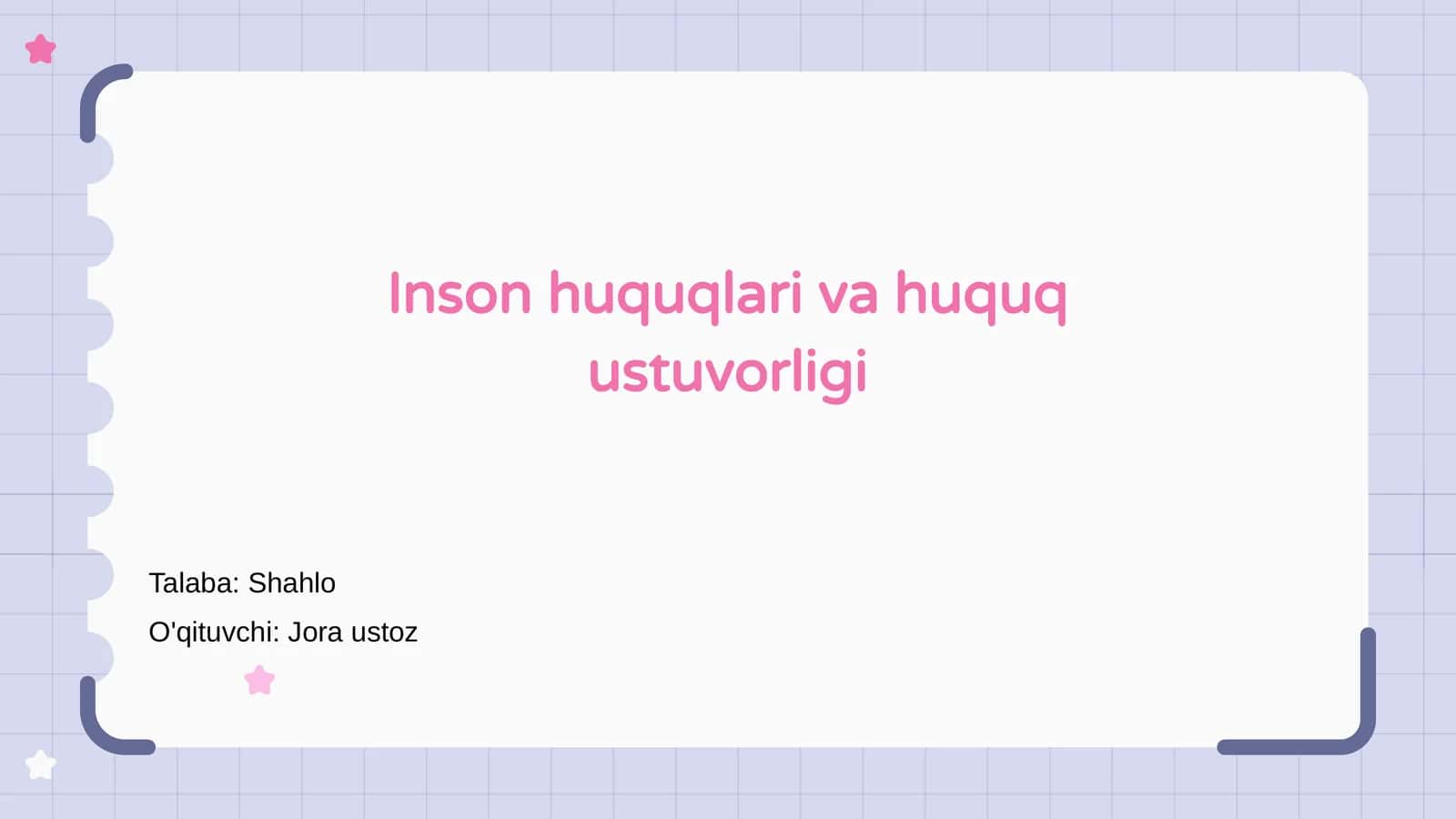 Inson huquqlari va huquq ustuvorligi 1