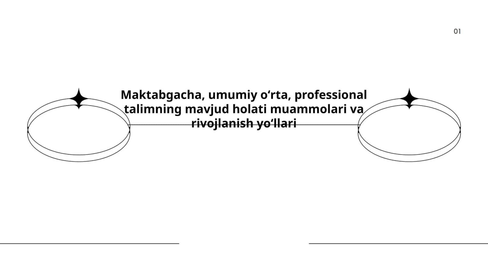 Maktabgacha, umumiy oʻrta, professional talimning mavjud holati muammolari va rivojlanish yoʻllari 1