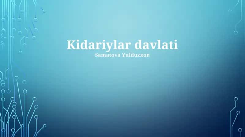 Kidaritiylar davlati 1