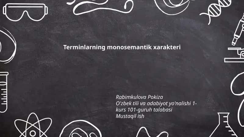 Terminlarning monosemantik xarakteri 1