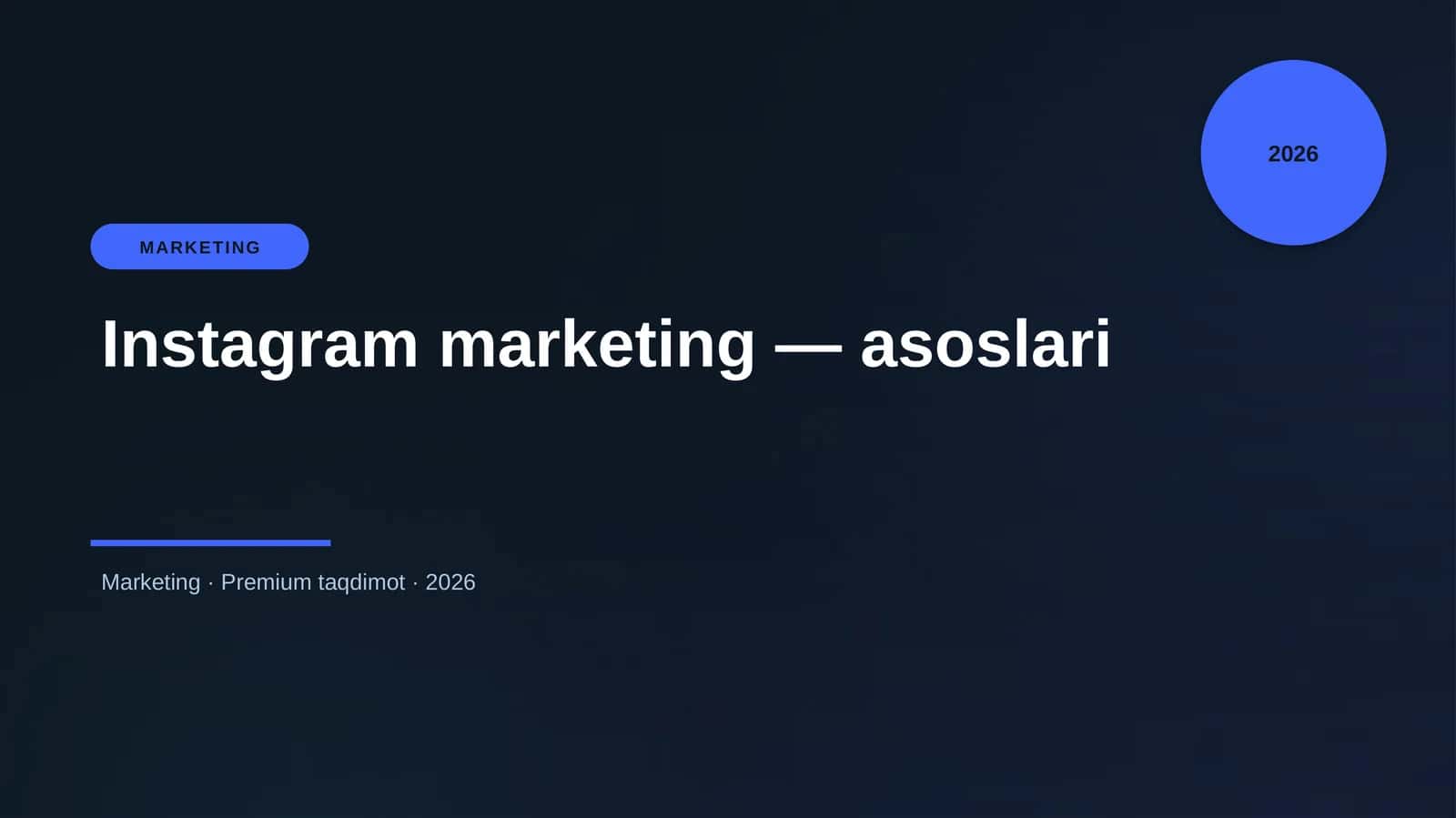 Instagram marketing — asoslari 1