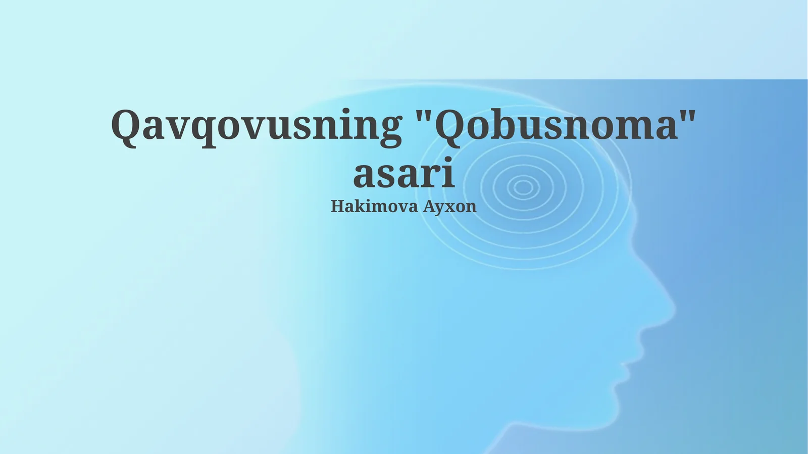 "Qobusnoma" asari 1