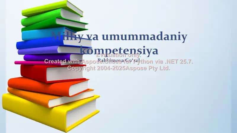 Milliy va umummadaniy kompetensiya taqdimoti 1