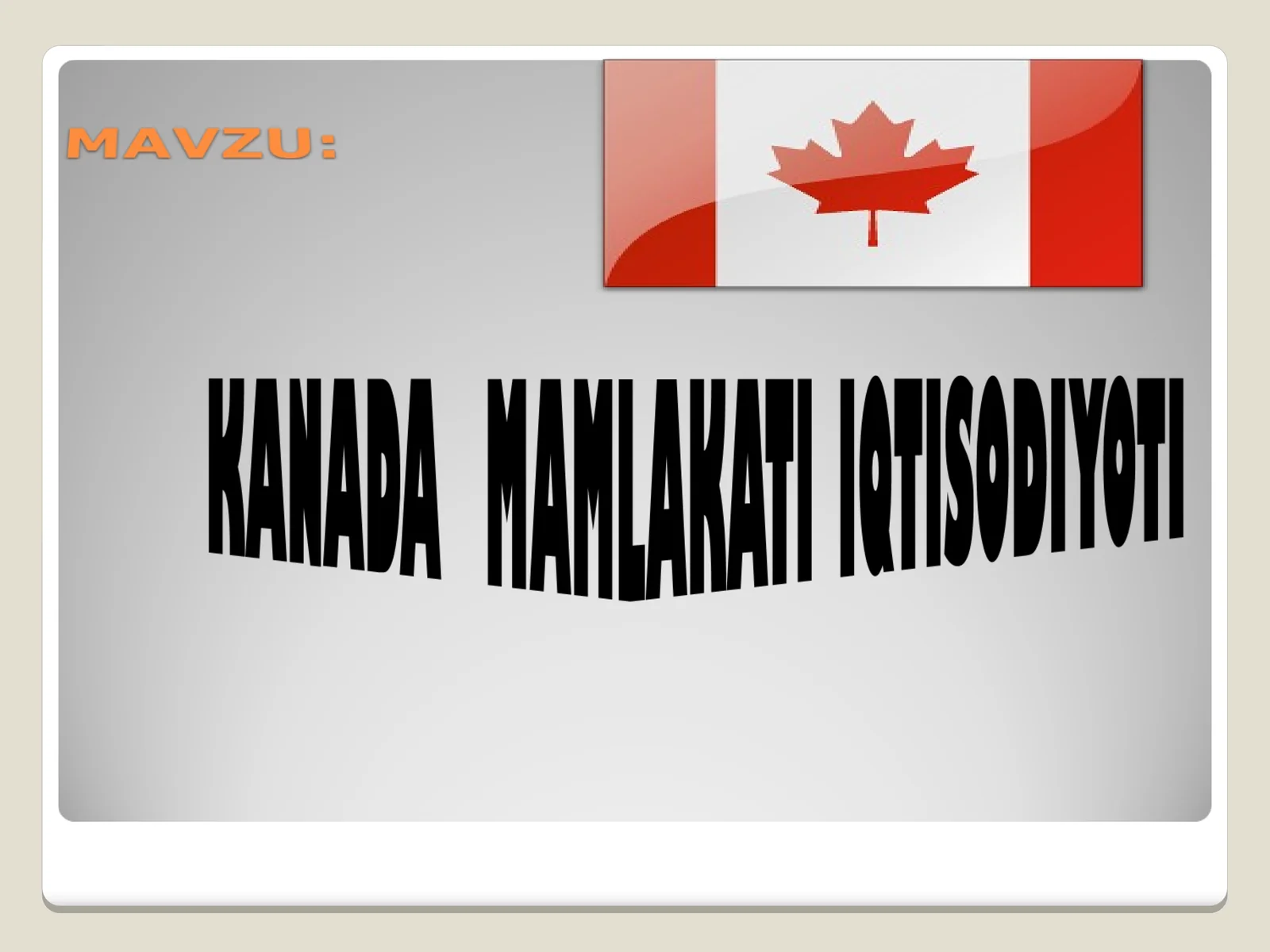Kanada iqtisodiyoti 1