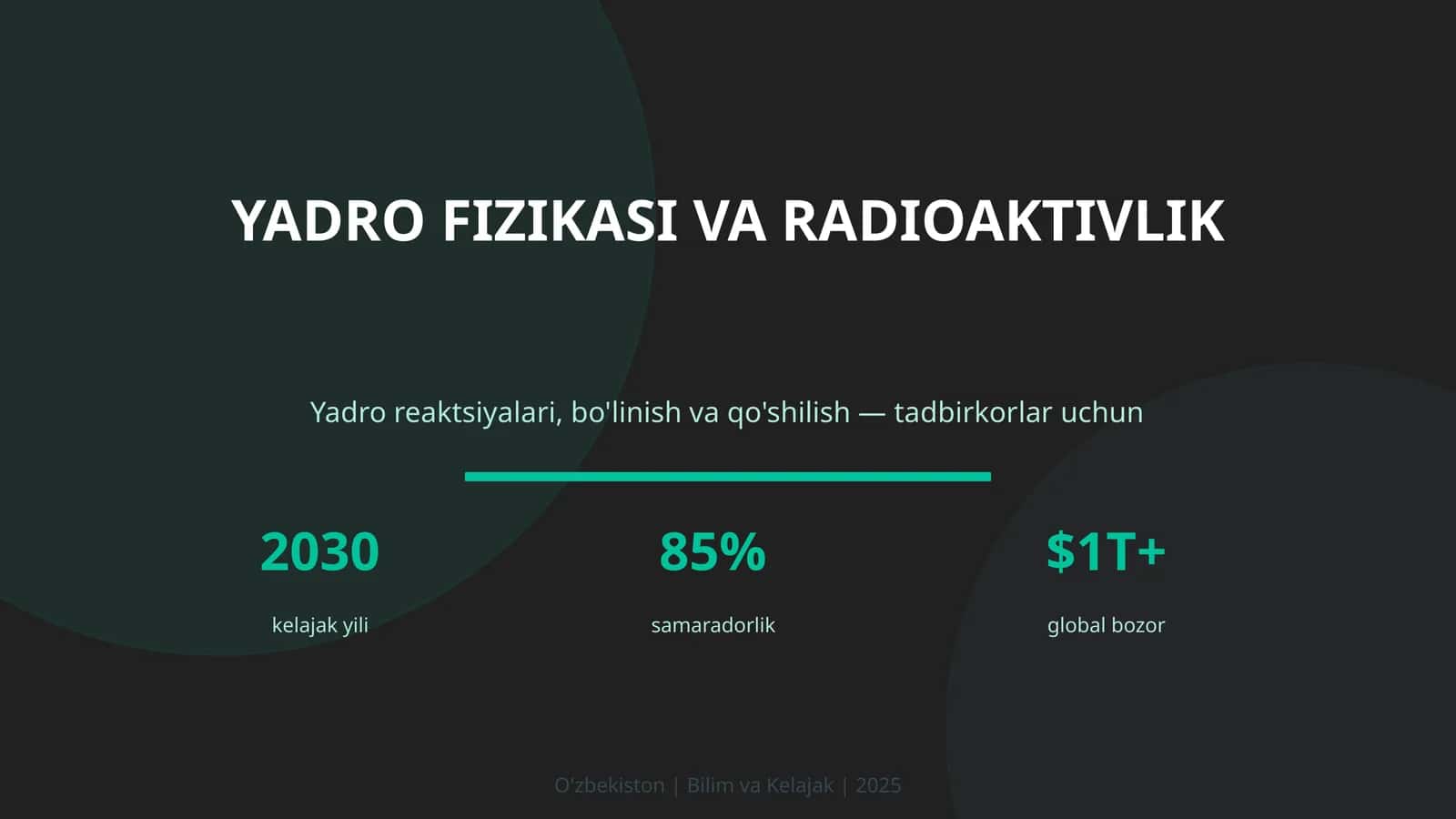 YADRO FIZIKASI VA RADIOAKTIVLIK 1