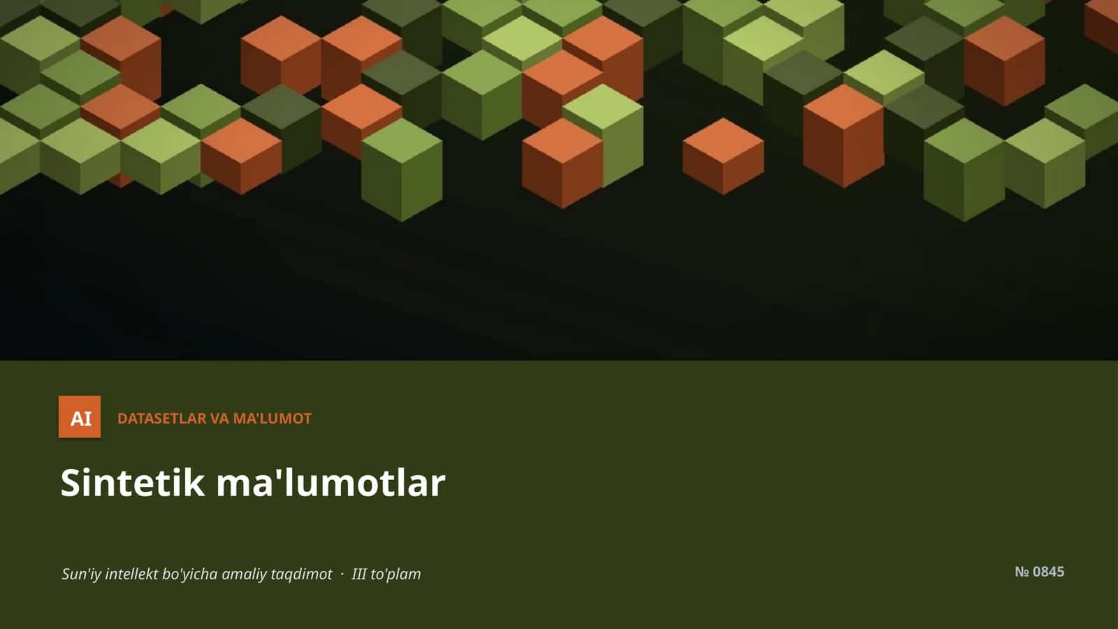 Sun'iy intellekt bo'yicha amaliy taqdimot · III to'plam 1