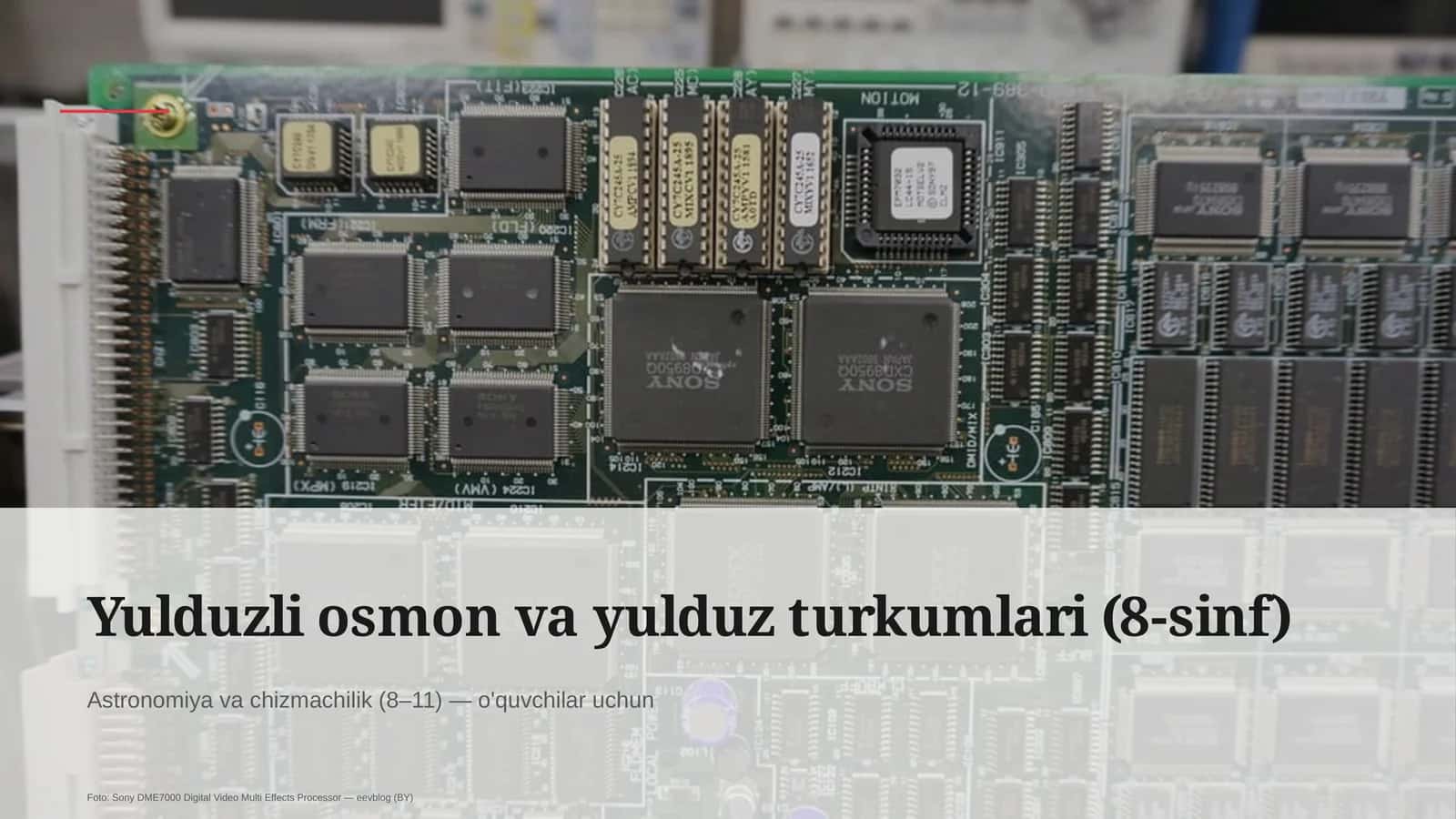 Yulduzli osmon va yulduz turkumlari (8-sinf) 1