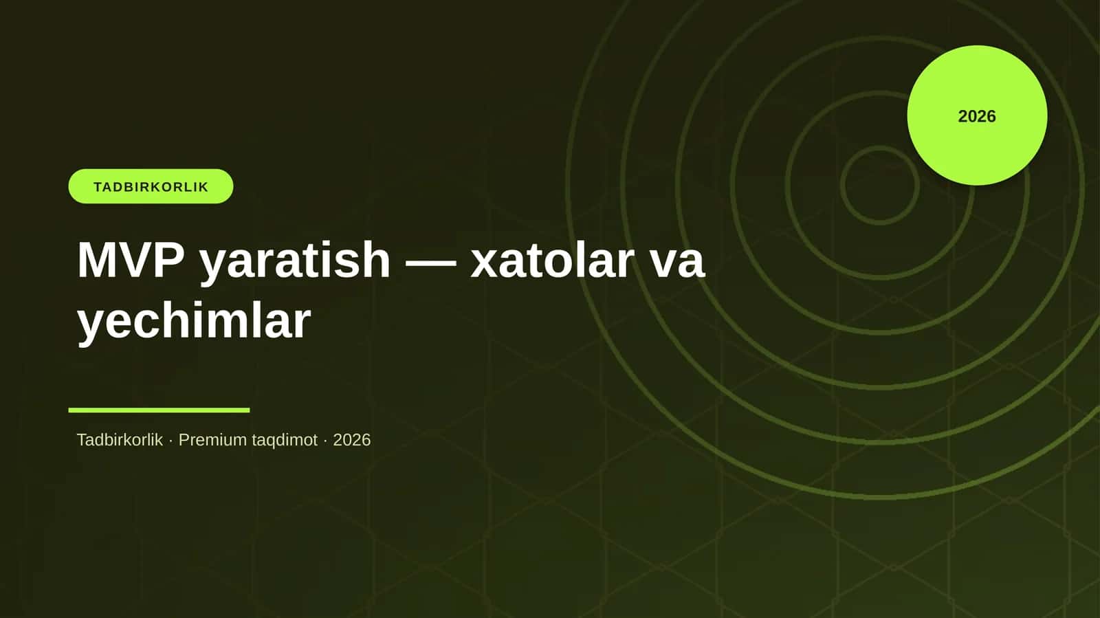 MVP yaratish — xatolar va yechimlar 1