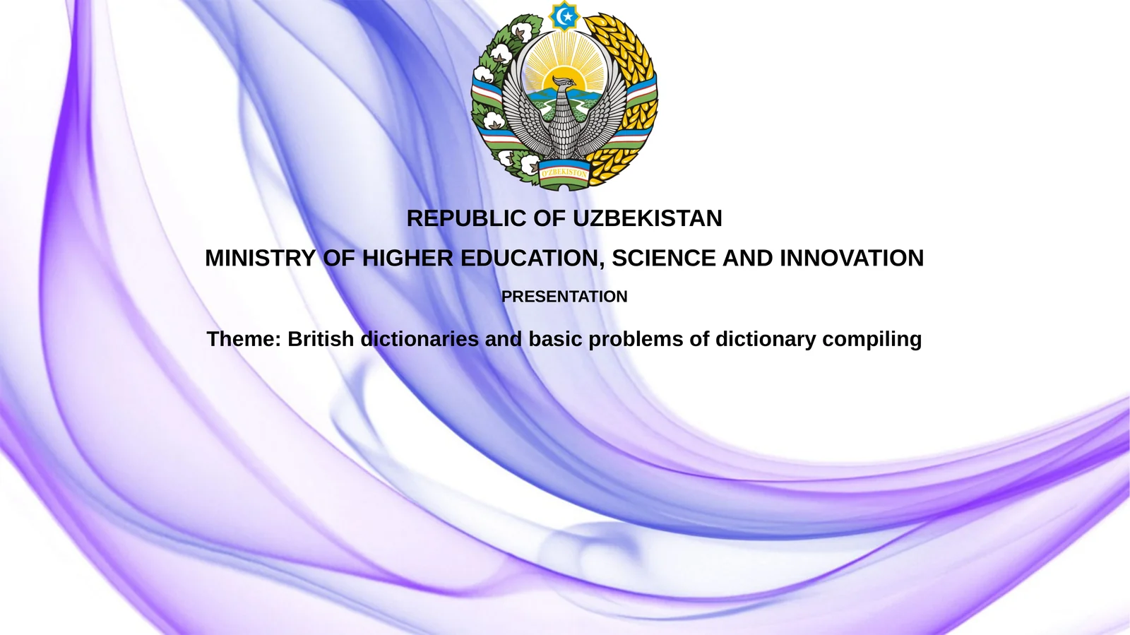 British dictionaries and basic problems of dictionarycompiling 1