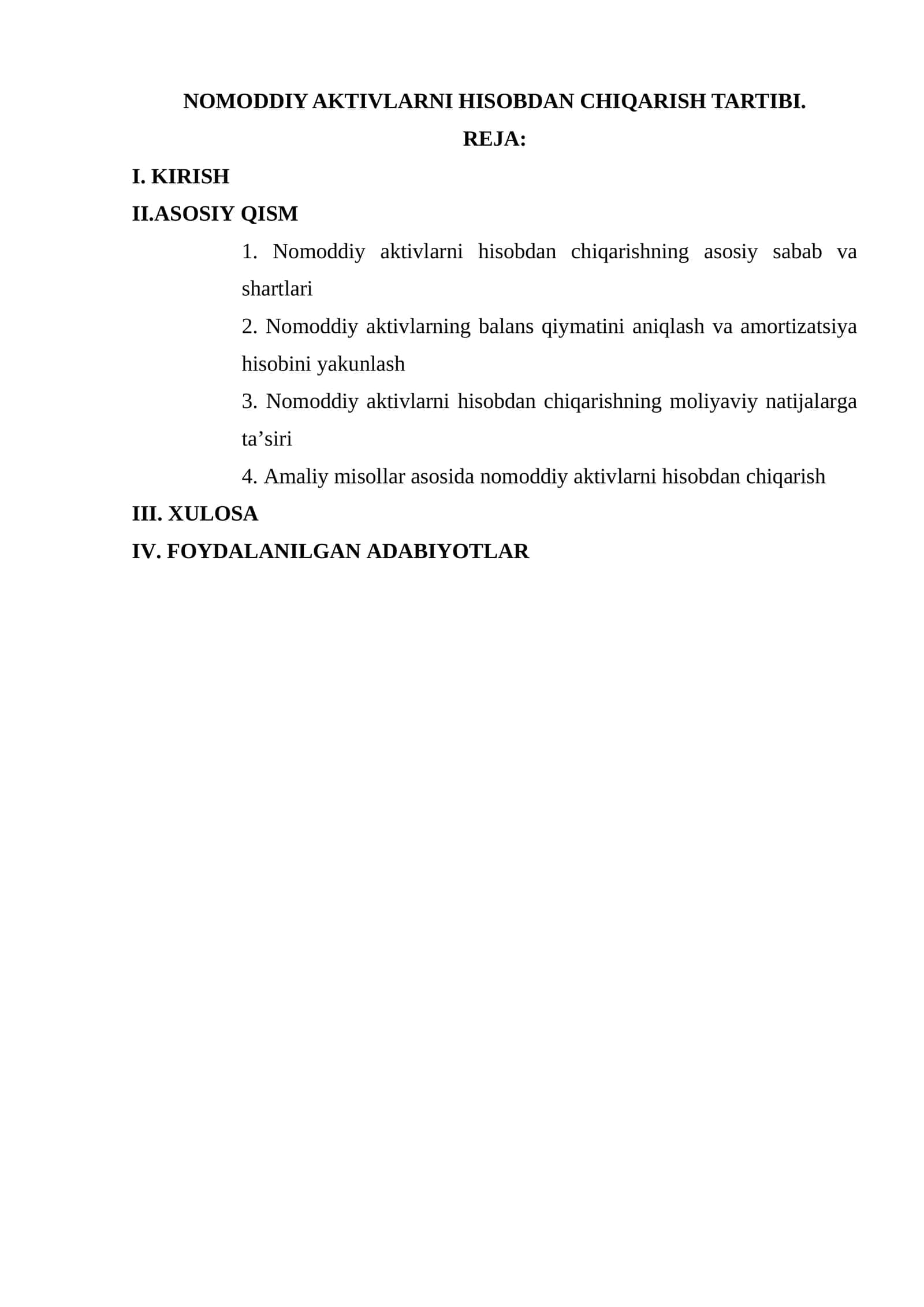 Nomoddiy aktivlarni hisobdan chiqarish tartibi 1