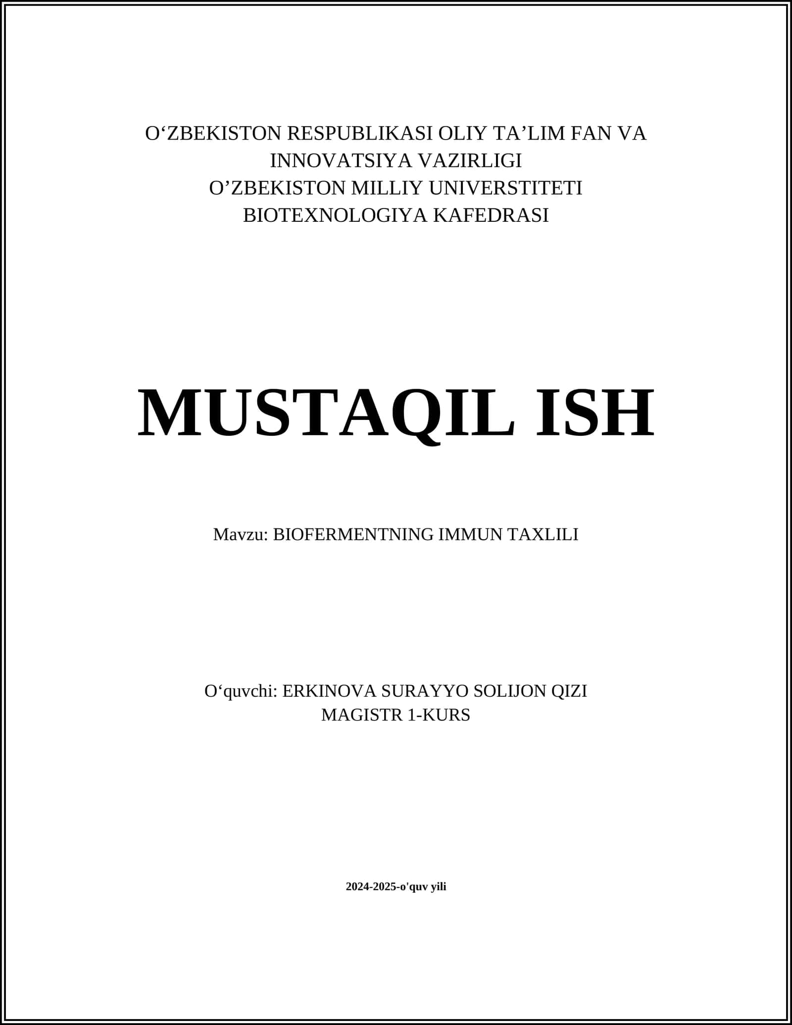 BIOFERMENTNING IMMUN TAXLILI 1