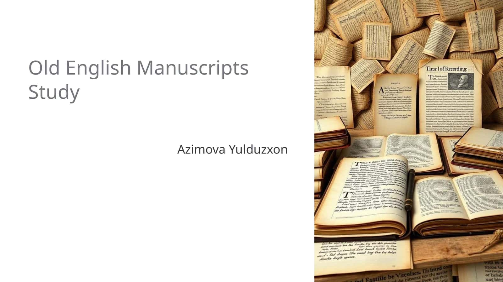 Old English Manuscripts Study 1