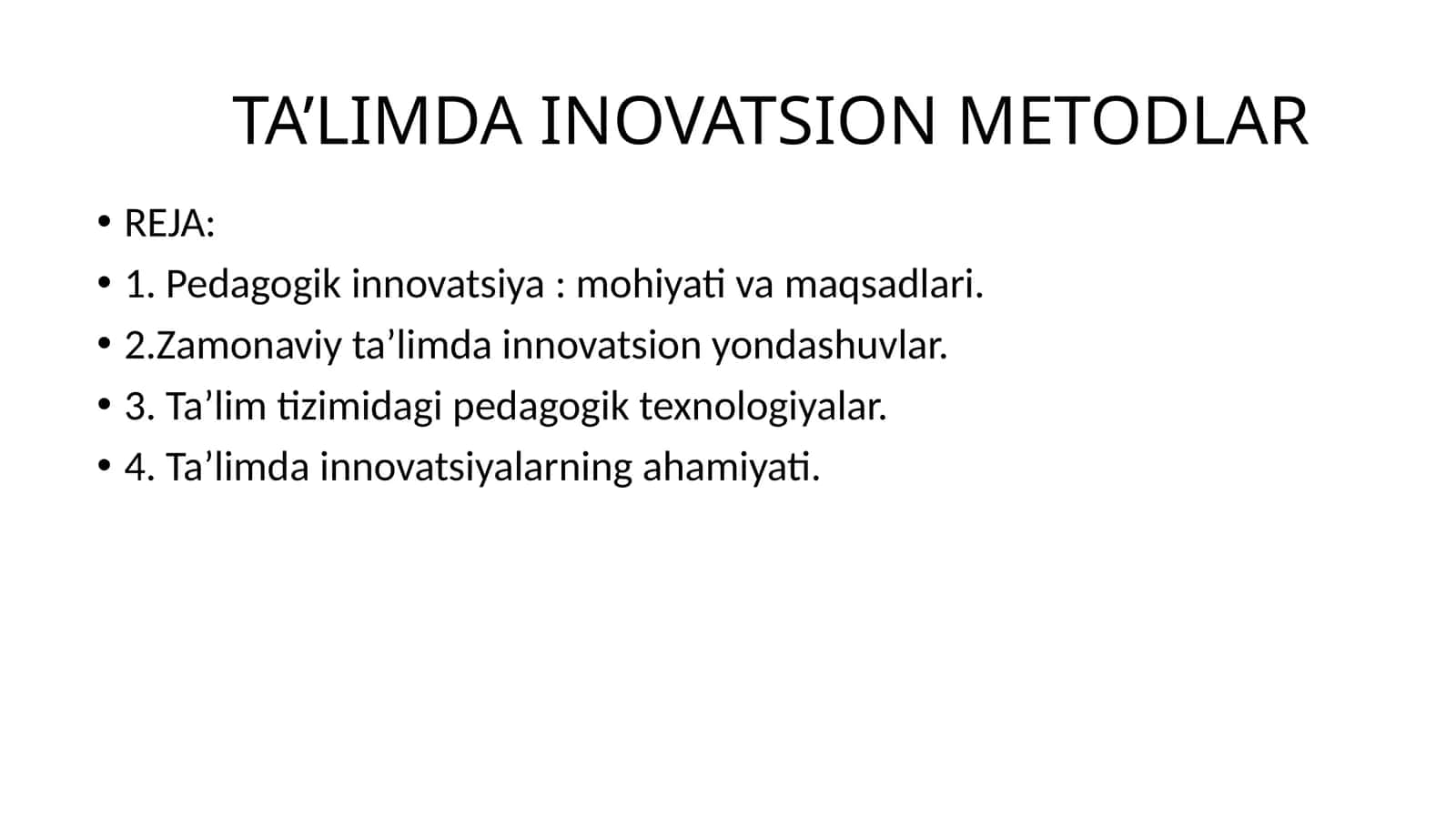 TA’LIMDA INOVATSION METODLAR 1