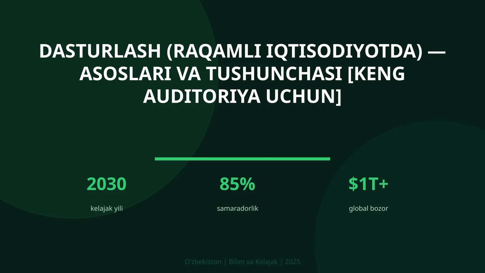 Dasturlash (raqamli iqtisodiyotda) — asoslari va tushunchasi [keng auditoriya uchun] 1